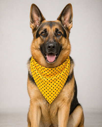 Yellow Spring with dots Bandana