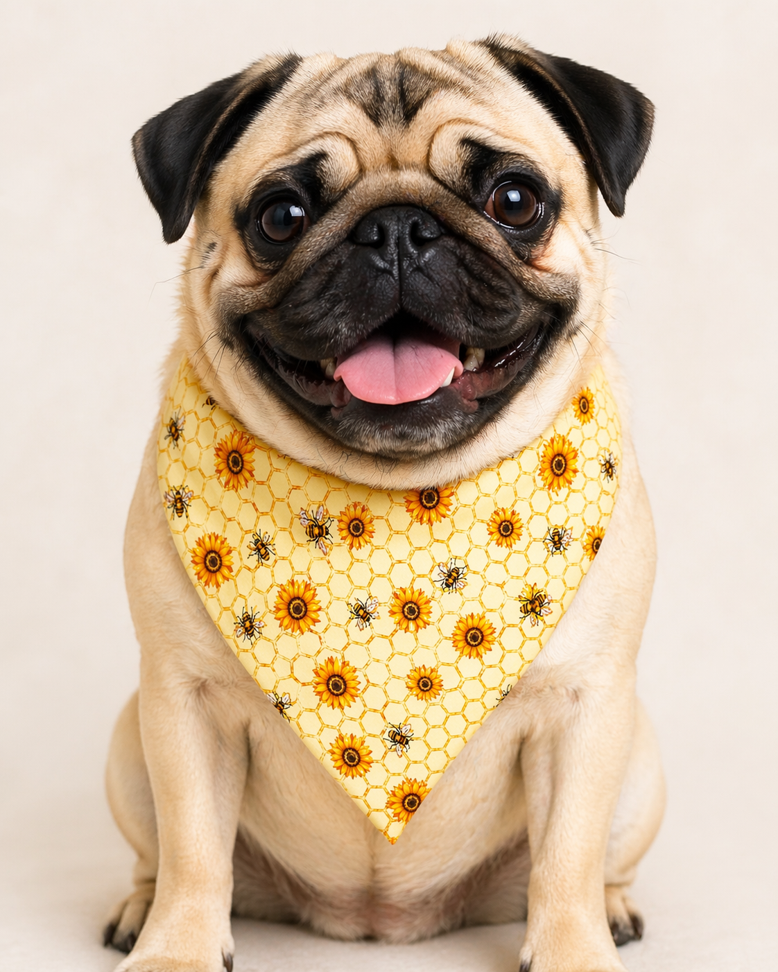 Yellow Spring with dots Bandana