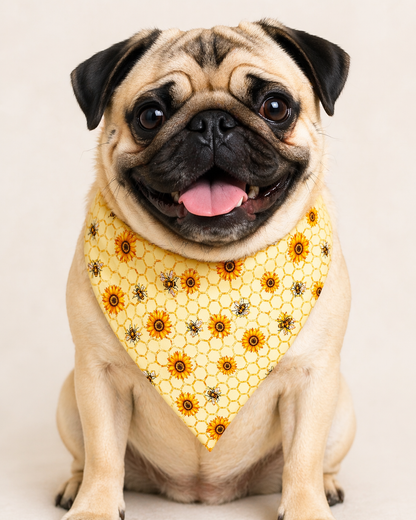 Yellow Spring with dots Bandana