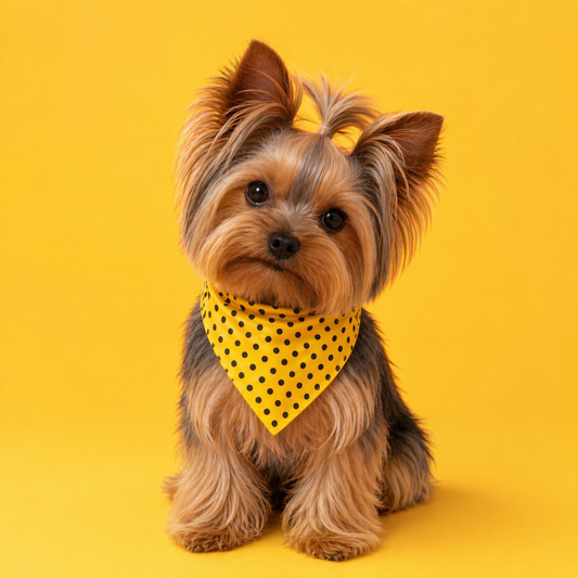 Yellow Spring with dots Bandana